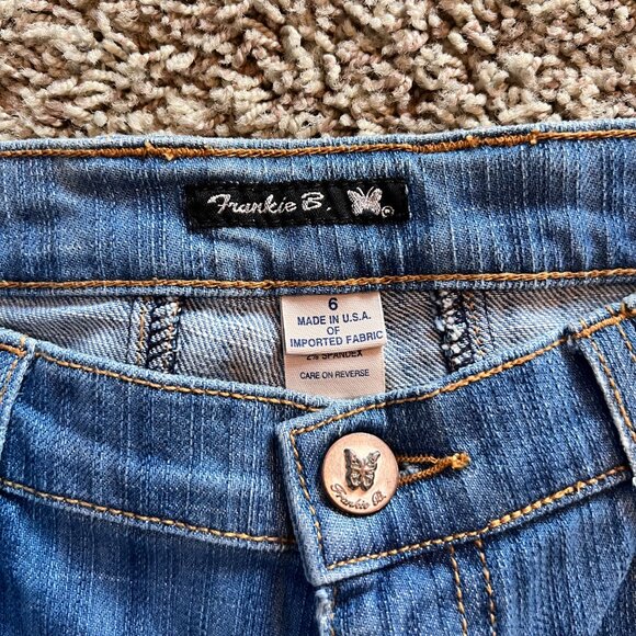 Vintage Frankie B Ultra Flare Jeans Size 6 Light Wash Low Rise Y2K - Picture 3 of 4
